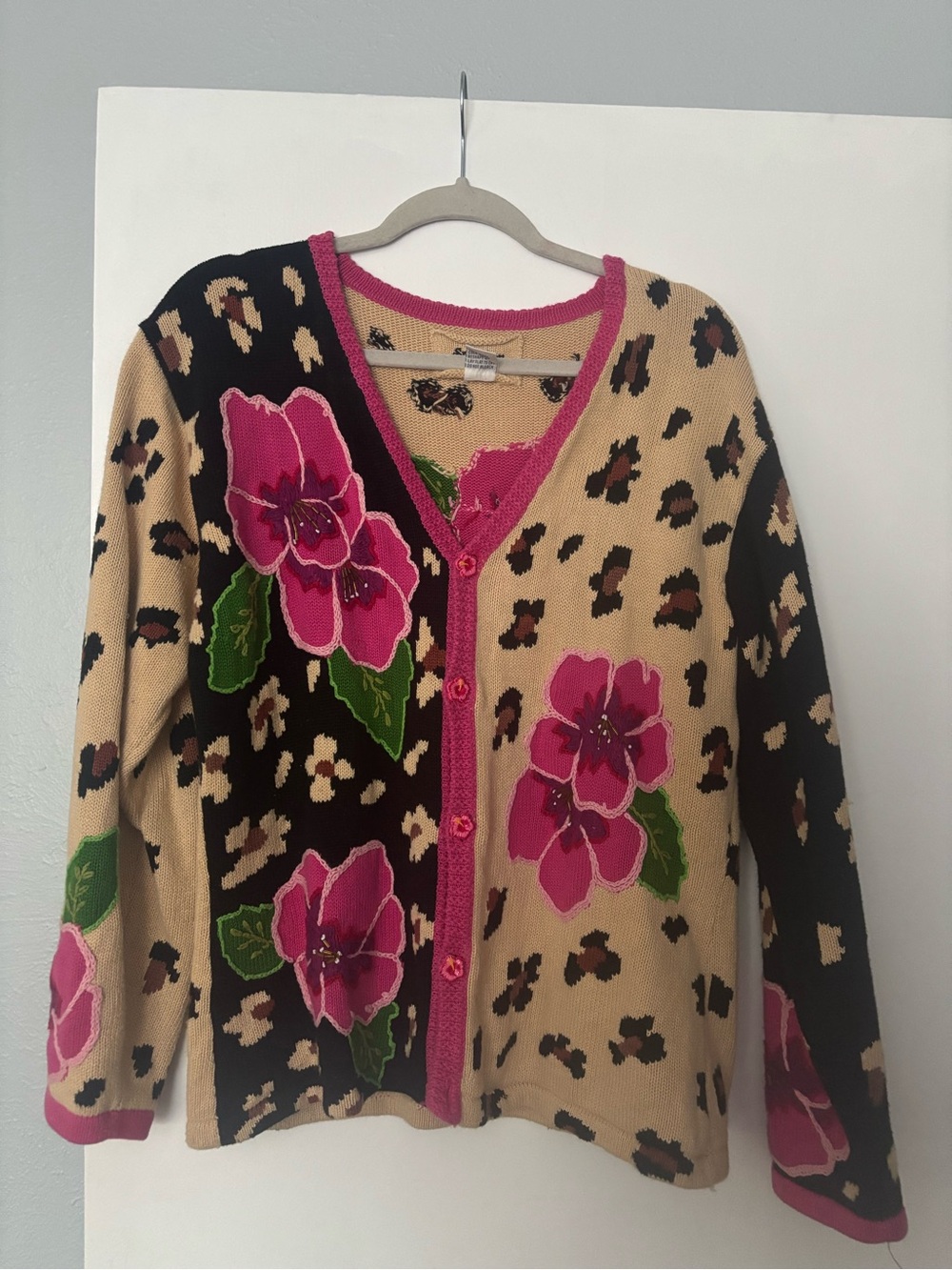 Vintage heirloom grandma embroidered cardigan